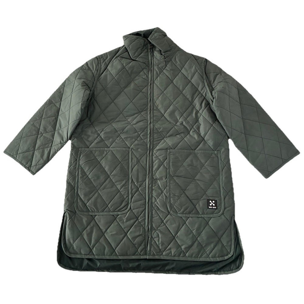 WE-AR4 Reversibleโ Burb Coat S Dark Military Green Limonta Quilted Insulated NEW